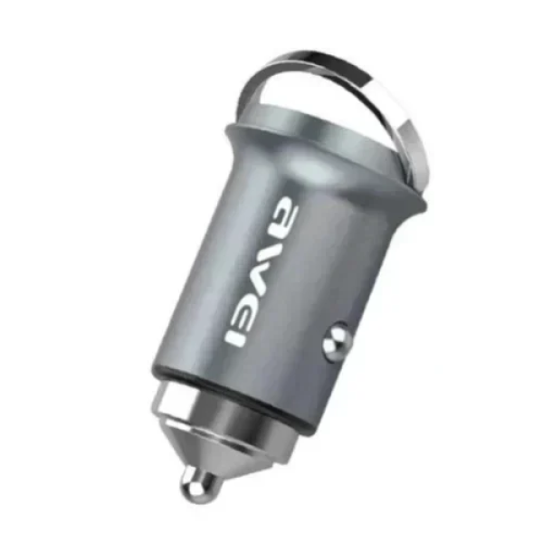 Awei C-854 Mini Φορτιστής Αυτοκινήτου PD+QC 30W με 2 θύρες & Γρήγορη φόρτιση Ασημί
