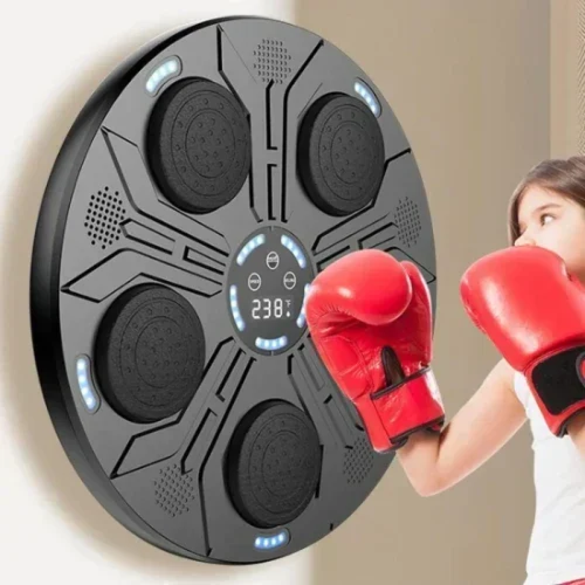 Μουσικό Ταμπλό Box 40cm με γάντια & φωτισμό LED - Γκρι Σκούρο