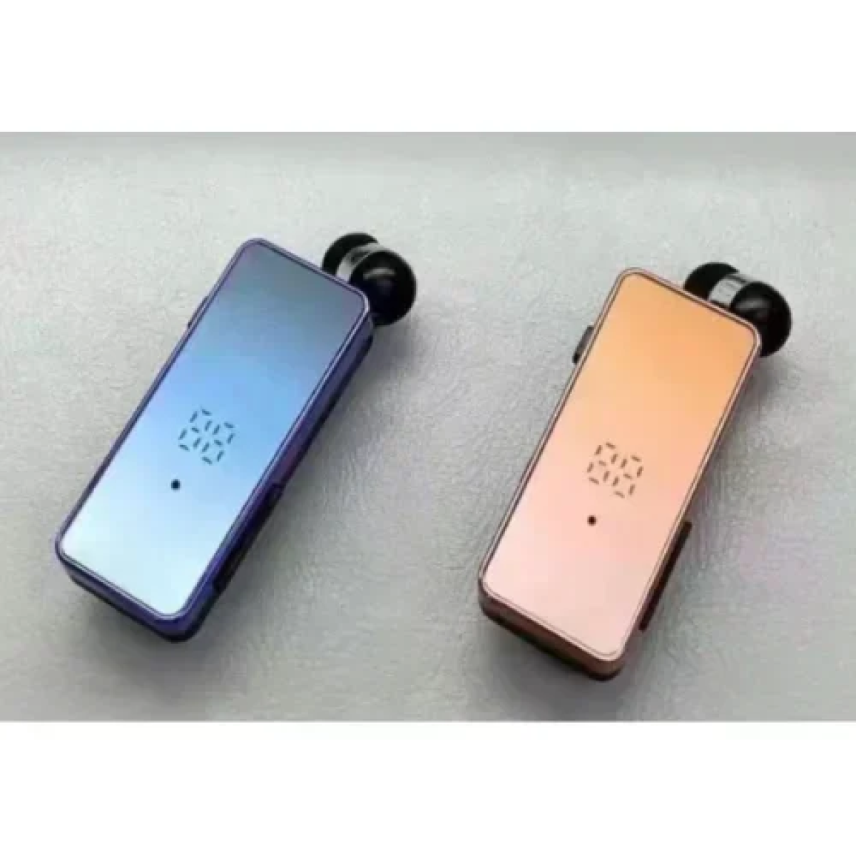 K67 In-ear Bluetooth Ακουστικό Πέτου με LCD Οθόνη Ένδειξης Μπαταρίας - Μπλε