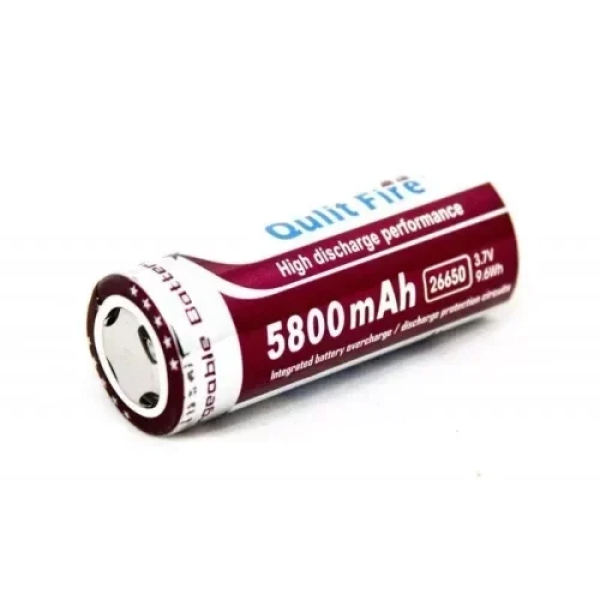Επαναφορτιζόμενη Μπαταρία Qulit Fire 26650 3.7V 5800mAh 9.6wh