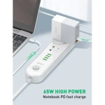Φορτιστής Ταξιδιού με 2 θύρες Usb-C / Usb-A & καλώδιο Type-C 65W LDNIO A2620C