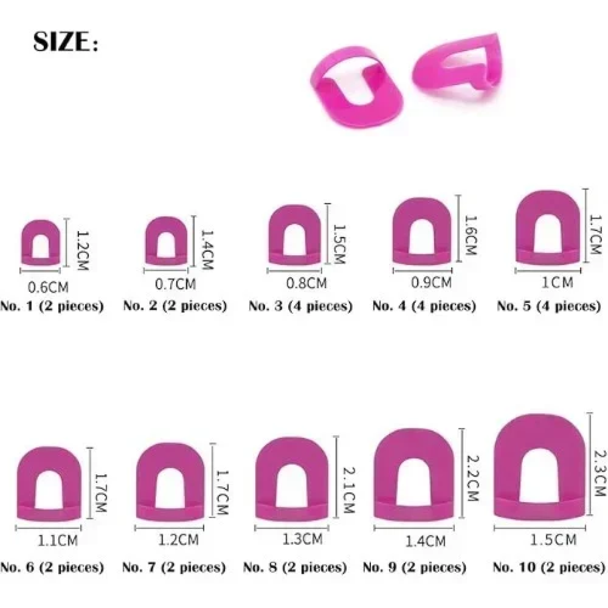 Στένσιλ Θήκες Νυχιών για Εύκολο Βάψιμο 10 μεγέθη 26 Τεμάχια