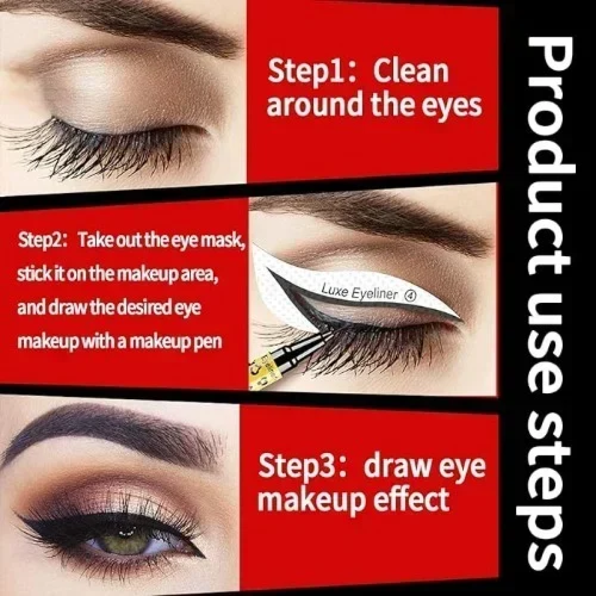 Κιτ Στένσιλ για Τοποθέτηση Eyeliner & Σκιάς Ματιών σε διαφορετικά σχήματα