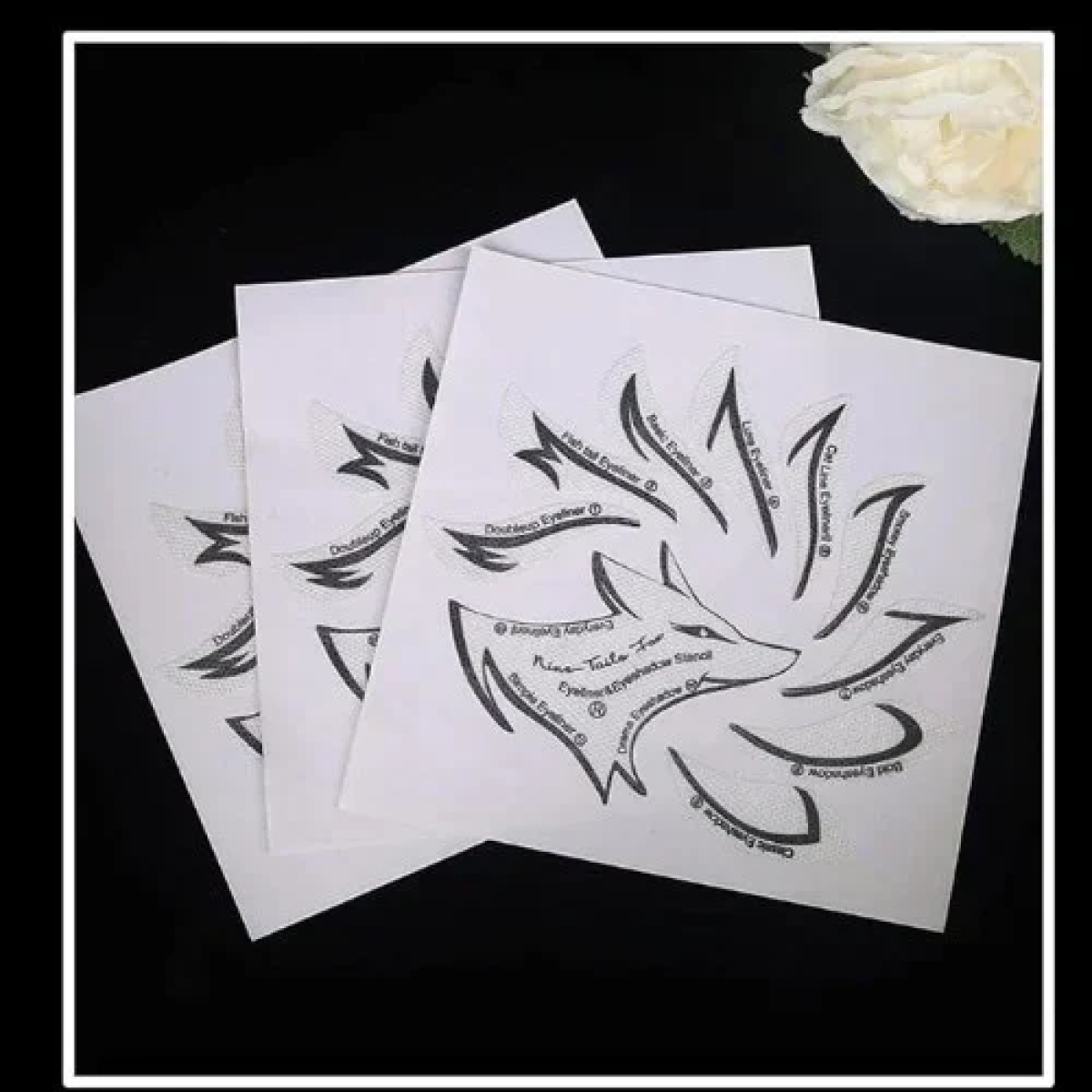 Κιτ Στένσιλ για Τοποθέτηση Eyeliner & Σκιάς Ματιών σε διαφορετικά σχήματα