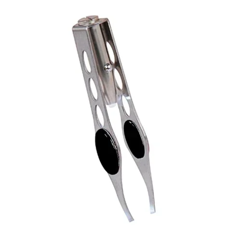 Τσιμπιδάκι Φρυδιών από ανοξείδωτο ατσάλι με LED Φωτισμό - Ασημί/Μαύρο