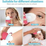 Ice Roller Ρολό Μασάζ για πρόσωπο και μάτια σε Θήκη Σιλικόνης - Ροζ