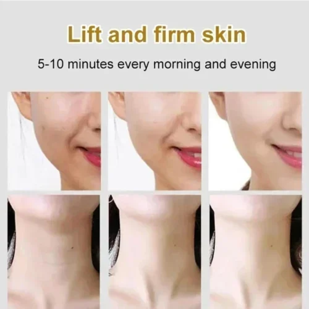 Συσκευή Μασάζ Προσώπου 3 σε 1 κατά των ρυτίδων Επαναφορτιζόμενη - Μαύρο