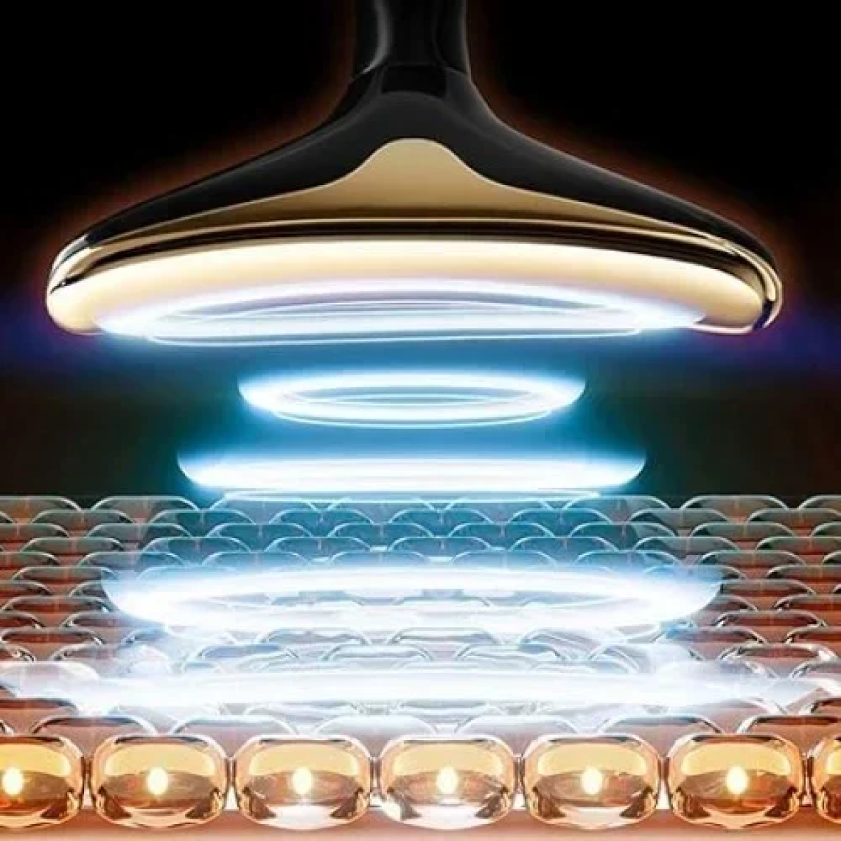 Συσκευή Μασάζ Προσώπου 3 σε 1 κατά των ρυτίδων Επαναφορτιζόμενη - Μαύρο