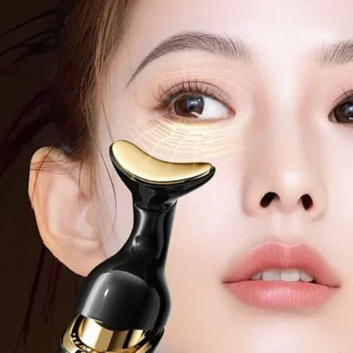 Συσκευή Μασάζ Προσώπου 3 σε 1 κατά των ρυτίδων Επαναφορτιζόμενη - Μαύρο