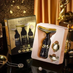 Συσκευή Μασάζ Προσώπου 3 σε 1 κατά των ρυτίδων Επαναφορτιζόμενη - Μαύρο