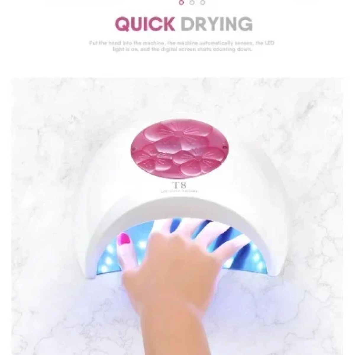Επαγγελματικό Φουρνάκι Νυχιών 65W UV/LED Lamp T8 - Ροζ