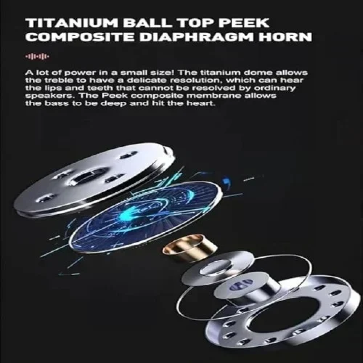 Mίνι Ασύρματα Ακουστικά Bluetooth Διάφανα με Ένδειξη Μπαταρίας - Μαύρα