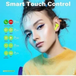 Mίνι Ασύρματα Ακουστικά Bluetooth Διάφανα με Ένδειξη Μπαταρίας - Πράσινα
