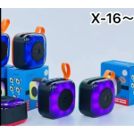 Μίνι Φορητό Ασύρματο Ηχείο Bluetooth με RGB LED Φωτισμό X-16 Μαύρο