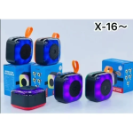 Μίνι Φορητό Ασύρματο Ηχείο Bluetooth με RGB LED Φωτισμό X-16 Μαύρο