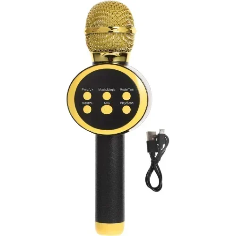 Aσύρματο Μικρόφωνο Bluetooth Καραόκε V11 Κίτρινο