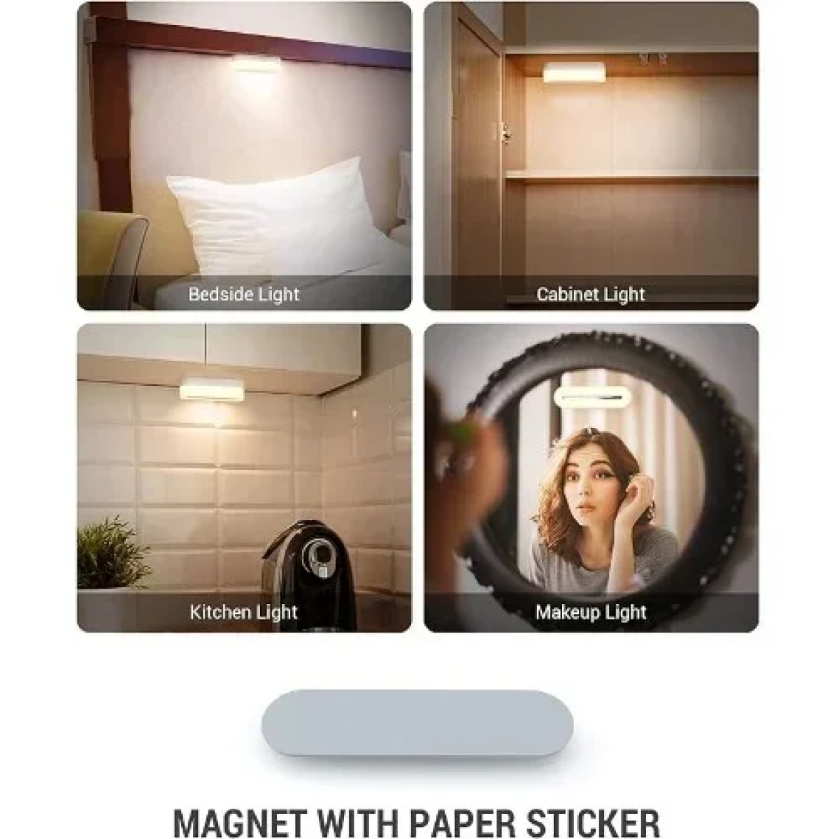Μαγνητικό Φωτιστικό LED με Αποσπώμενη Βάση Ασύρματης Φόρτισης 15W & 3 λειτουργίες χρώματος αφής - Λευκό