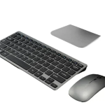 Weibo WB-8077 Ασύρματο Bluetooth Σετ Πληκτρολόγιο & Ποντίκι Αγγλικό US Γκρι