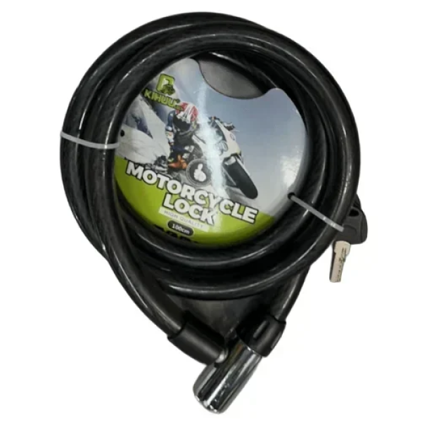 Κουλούρα Μηχανής - Ποδηλάτου Cable Lock Για Αντικλεπτική Προστασία 1m - Μαύρο