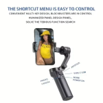 F5 Plus Gimbal Τηλεφώνου με 3 Άξονες Αντικραδασμικό, Λειτουργία Inception, Παρακολούθηση Προσώπου, Τηλεχειριστήριο, Συμπαγές – Μαύρο