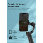 F5 Plus Gimbal Τηλεφώνου με 3 Άξονες Αντικραδασμικό, Λειτουργία Inception, Παρακολούθηση Προσώπου, Τηλεχειριστήριο, Συμπαγές – Μαύρο