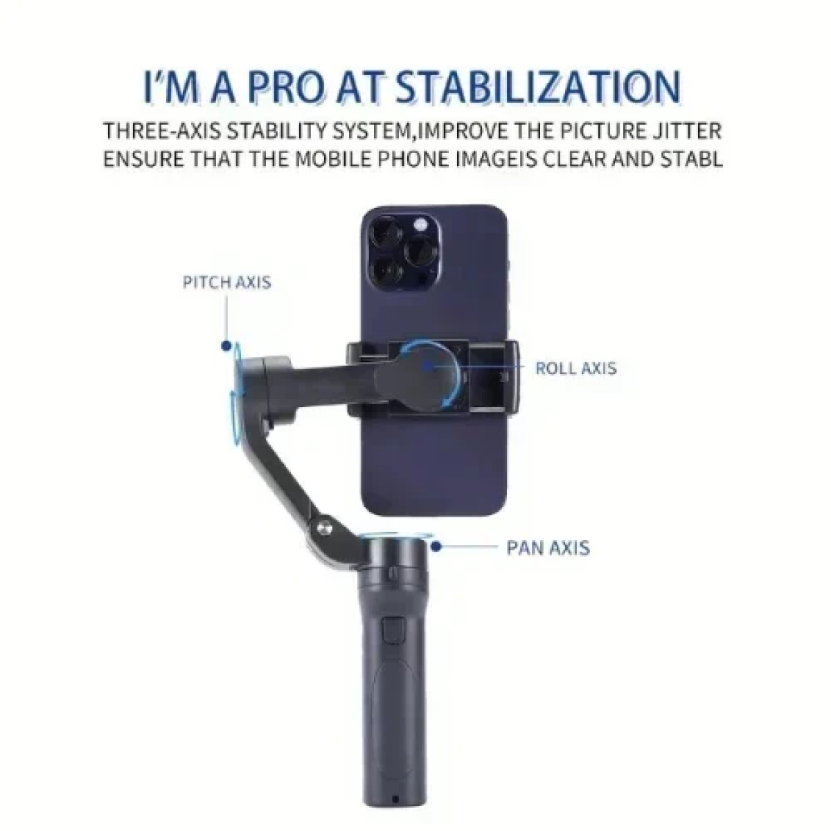 F5 Plus Gimbal Τηλεφώνου με 3 Άξονες Αντικραδασμικό, Λειτουργία Inception, Παρακολούθηση Προσώπου, Τηλεχειριστήριο, Συμπαγές – Μαύρο