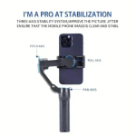 F5 Plus Gimbal Τηλεφώνου με 3 Άξονες Αντικραδασμικό, Λειτουργία Inception, Παρακολούθηση Προσώπου, Τηλεχειριστήριο, Συμπαγές – Μαύρο