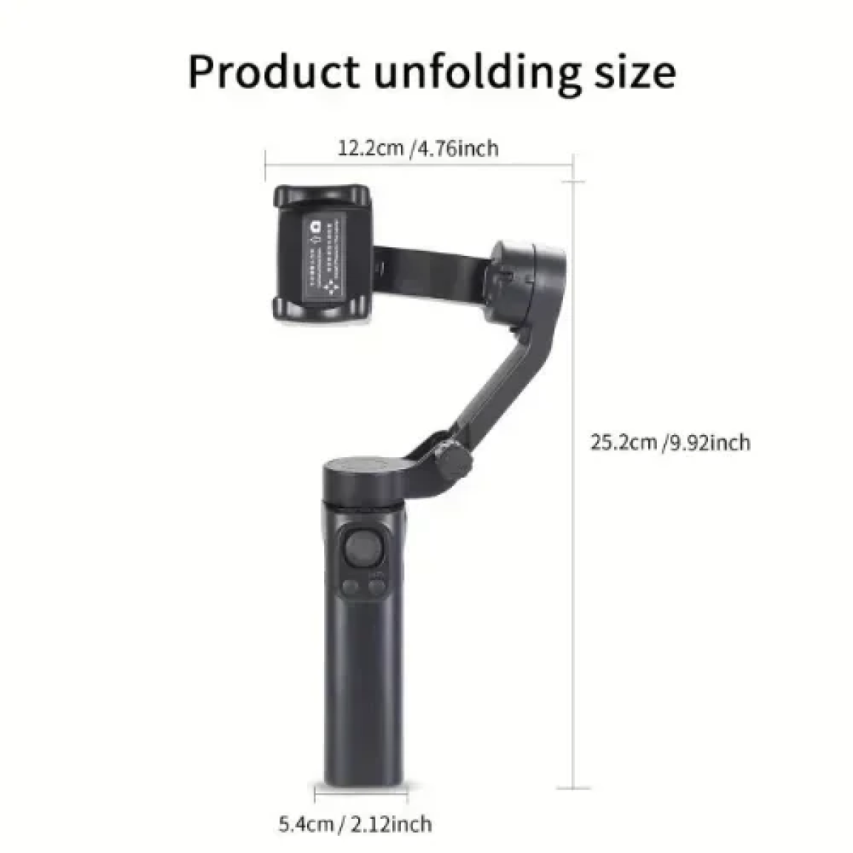 F5 Plus Gimbal Τηλεφώνου με 3 Άξονες Αντικραδασμικό, Λειτουργία Inception, Παρακολούθηση Προσώπου, Τηλεχειριστήριο, Συμπαγές – Μαύρο