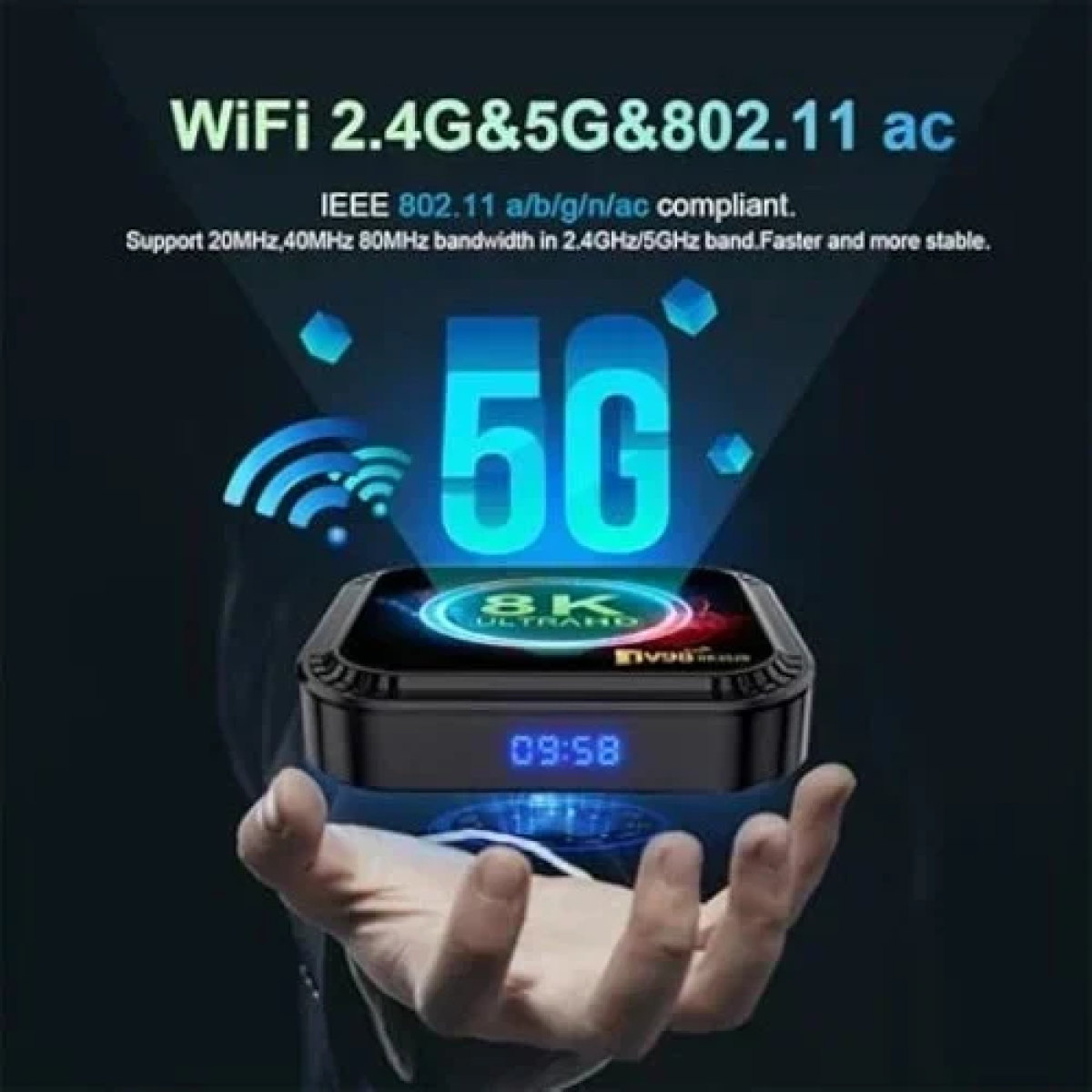 RK3528 TV Box TV98 8K Android 13 Quad-core 2.4G&5G Dual Band Wifi+BT5.0