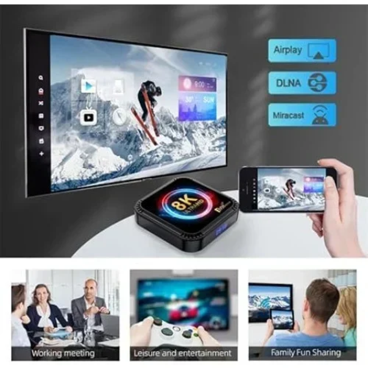 RK3528 TV Box TV98 8K Android 13 Quad-core 2.4G&5G Dual Band Wifi+BT5.0