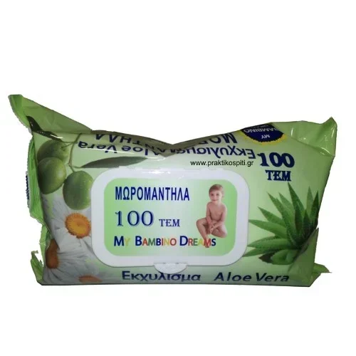 My Bambino Dreams Υγρά Μωρομάντηλα Με Εκχύλισμα Aloe Vera 100Τμχ