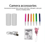 Ψηφιακή Παιδική Φωτογραφική Μηχανή στιγμιαίας εκτύπωσης με Αξεσουάρ Baby Unicorn Ροζ