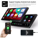Ηχοσύστημα Αυτοκινήτου (Bluetooth/USB/WiFi/GPS) με Xειροκίνητη Αναδιπλούμενη Οθόνη Αφής 7" 12V Android 1Din 4+64G