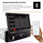 Ηχοσύστημα Αυτοκινήτου (Bluetooth/USB/WiFi/GPS) με Xειροκίνητη Αναδιπλούμενη Οθόνη Αφής 7" 12V Android 1Din 4+64G