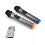 Ασύρματο Bluetooth ηχείο 2×6.5″ RGB 35W με μικρόφωνα & τηλεχειρισμό Moxom MX-SK52 – μαύρο - Image 4