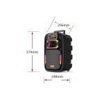 Ασύρματο Φορητό Ηχείο Bluetooth 8" 10W με Μικρόφωνο Karaoke & Τηλεχειριστήριο GY-801 - Image 5