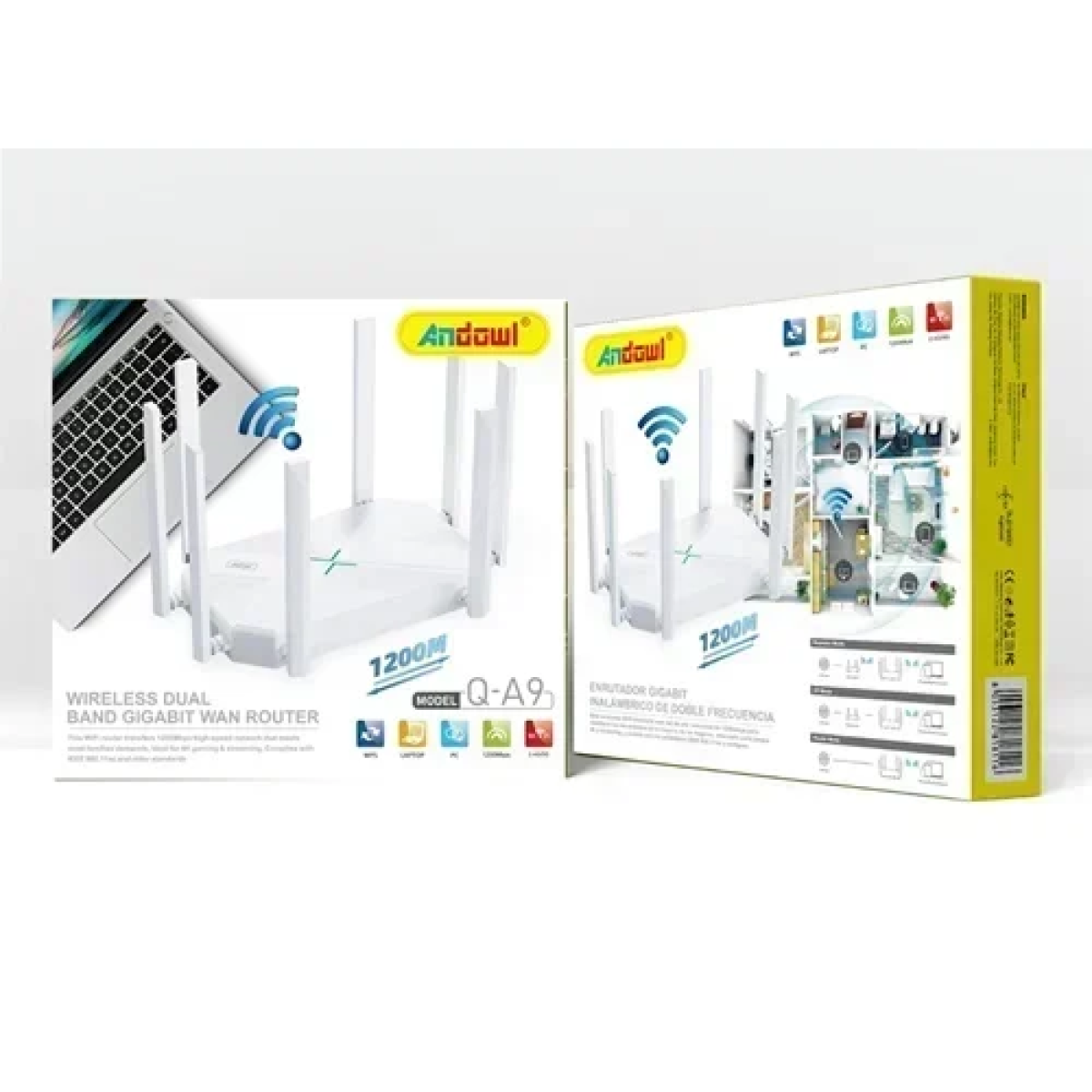 Ασύρματο router 1200m Wireless Dual Band Gigabit Wan Router Andowl Q-A9 λευκό - Image 2