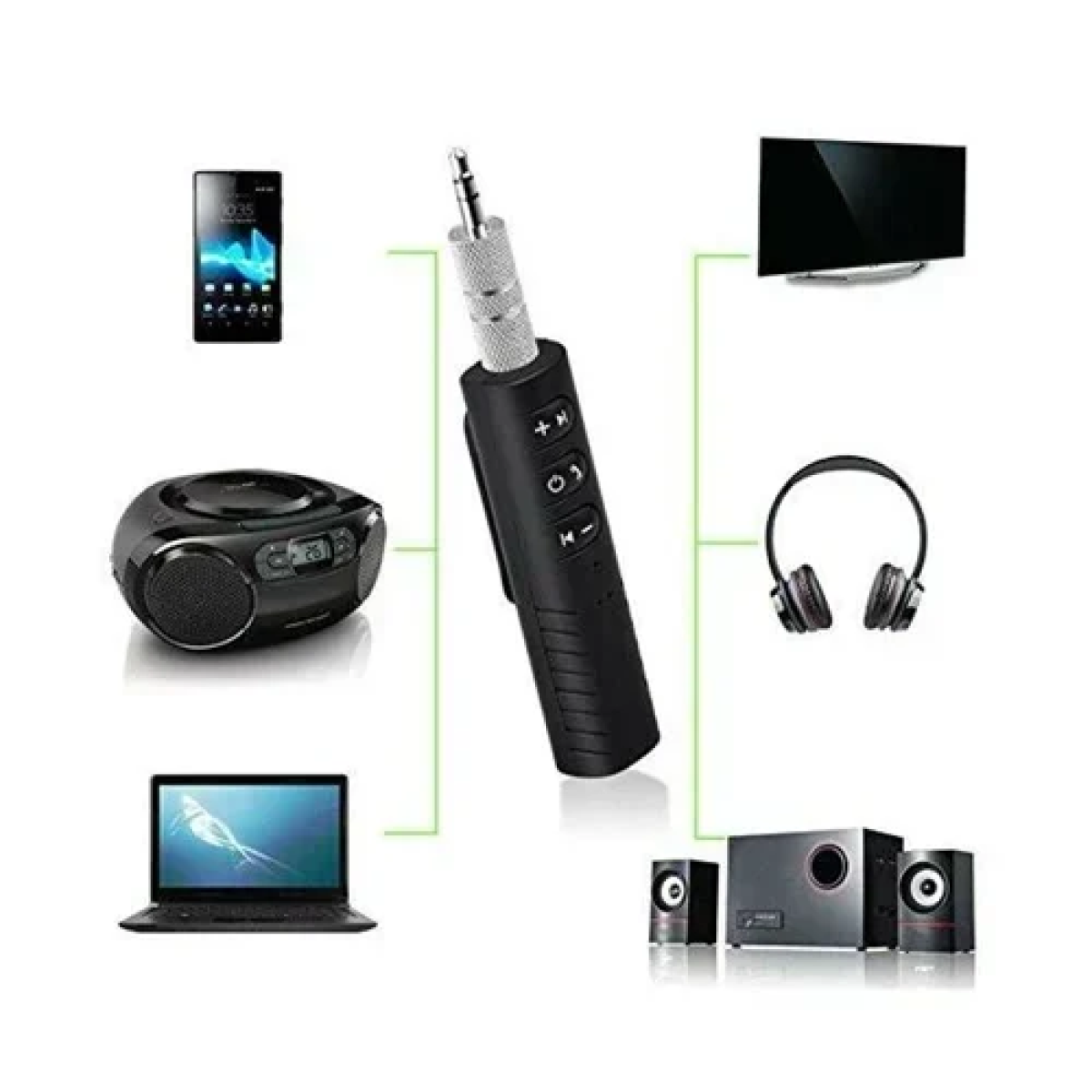 Ασύρματος δέκτης μουσικής Bluetooth Andowl Q-B09 μαύρο - Image 2