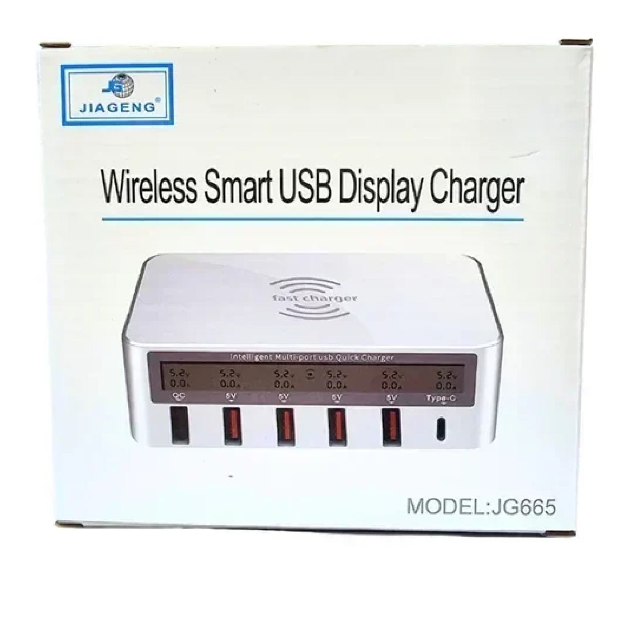 Ασύρματος έξυπνος φορτιστής συσκευών USB Jiageng JG665 - λευκό - Image 3