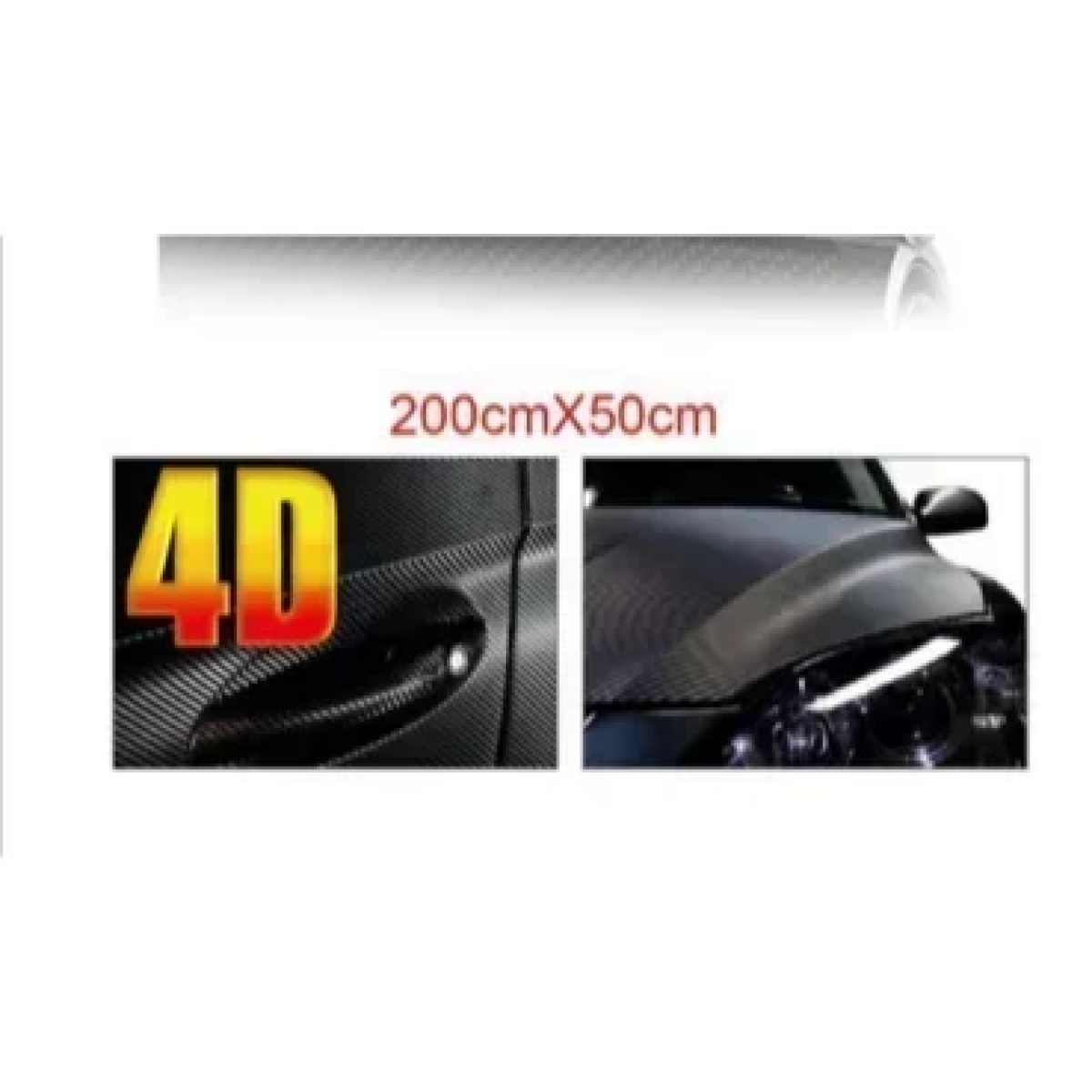 Διακοσμητική Αυτοκόλλητη Ταινία 4D Carbon 200x50cm 2001163
