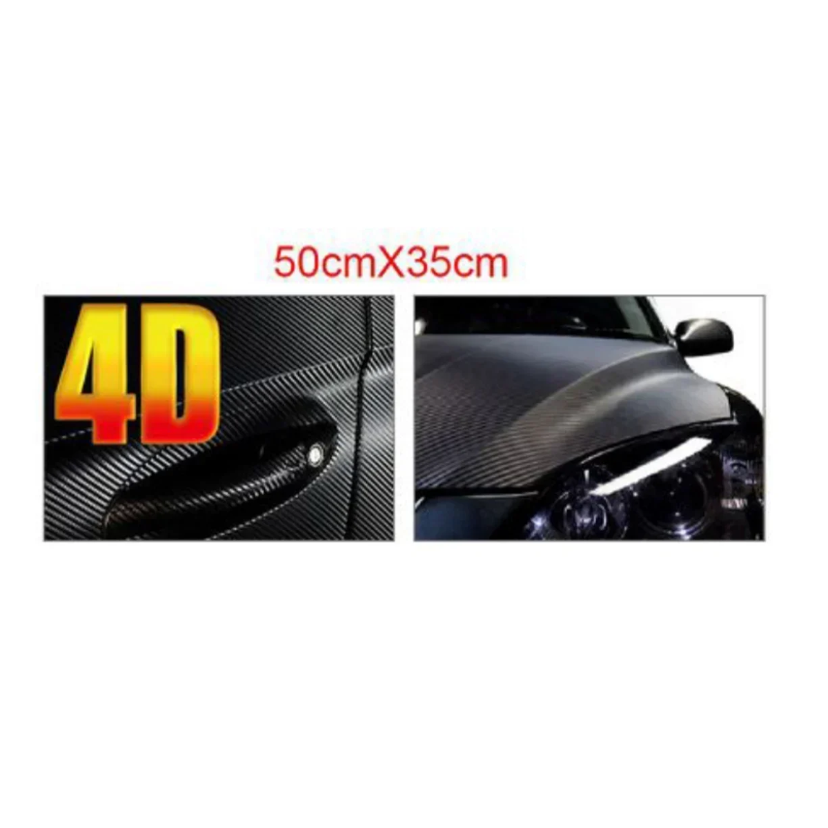 Διακοσμητική Αυτοκόλλητη Ταινία 4D Carbon 50x35cm 2001161
