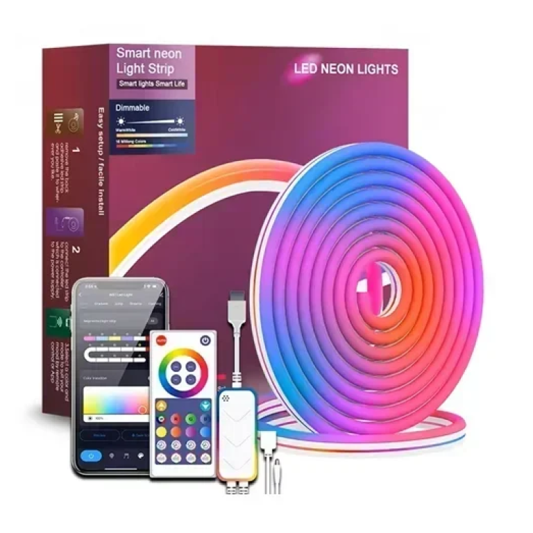 Διακοσμητική ταινία LED RGB 3m με τηλεχειριστήριο και WiFi - LED Neon Lights LD04