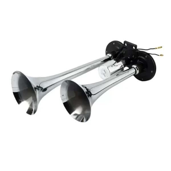 Διπλή κόρνα αέρος φορτηγού 24V 300dB OEM LD-201 – ασημί