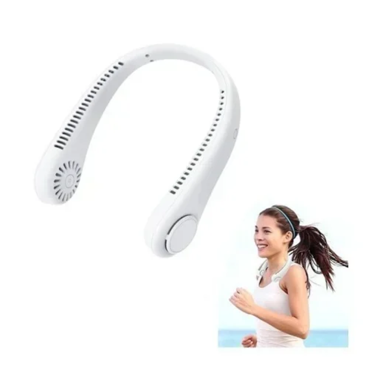 Επαναφορτιζόμενο ανεμιστηράκι λαιμού USB Andowl FAN10 λευκό - Image 2