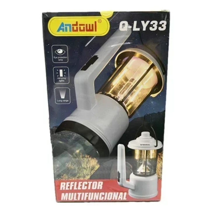 Επαναφορτιζόμενος φακός/φανάρι LED για camping Andowl Q-LY33 λευκό