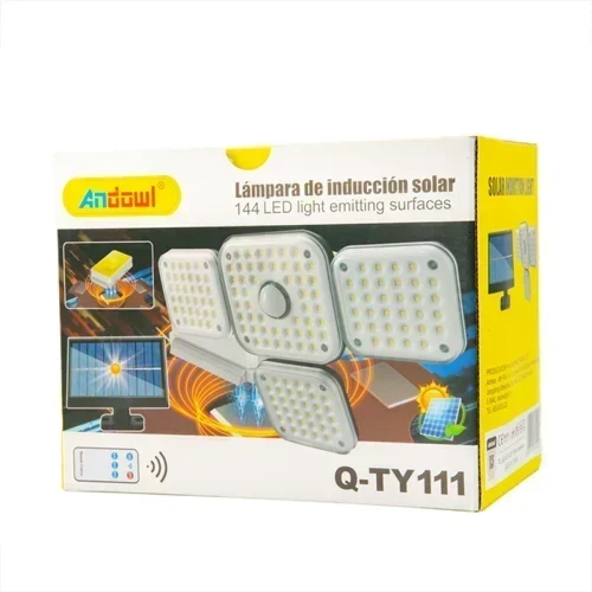 Επιτοίχιο ηλιακό φωτιστικό κήπου με τηλεχειριστήριο Andowl Q-TY111 - Image 4