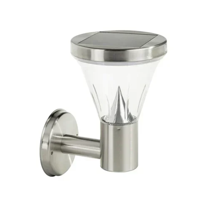 Επιτοίχιο ηλιακό φωτιστικό κήπου - Solar 13 LED Super Bright Wall Light ασημί