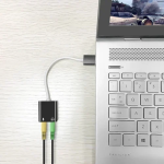 Εξωτερική κάρτα ήχου USB TYPE-C για Android-Mac-Win-Linux 3,5 mm Andowl Q-T98 μαύρο - Image 2