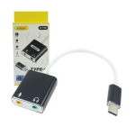 Εξωτερική κάρτα ήχου USB TYPE-C για Android-Mac-Win-Linux 3,5 mm Andowl Q-T98 μαύρο