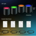 Έξυπνα φωτιστικά τοίχου LED RGB 4τμχ με WiFi, τηλεχειριστήριο και έλεγχο εφαρμογής Smart Wall Light BD043-Y - Image 2
